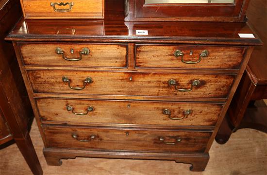 Georgian mahogany chest of drawers(-)